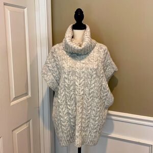 Joie collared cardigan knit sweater. Heather gray.